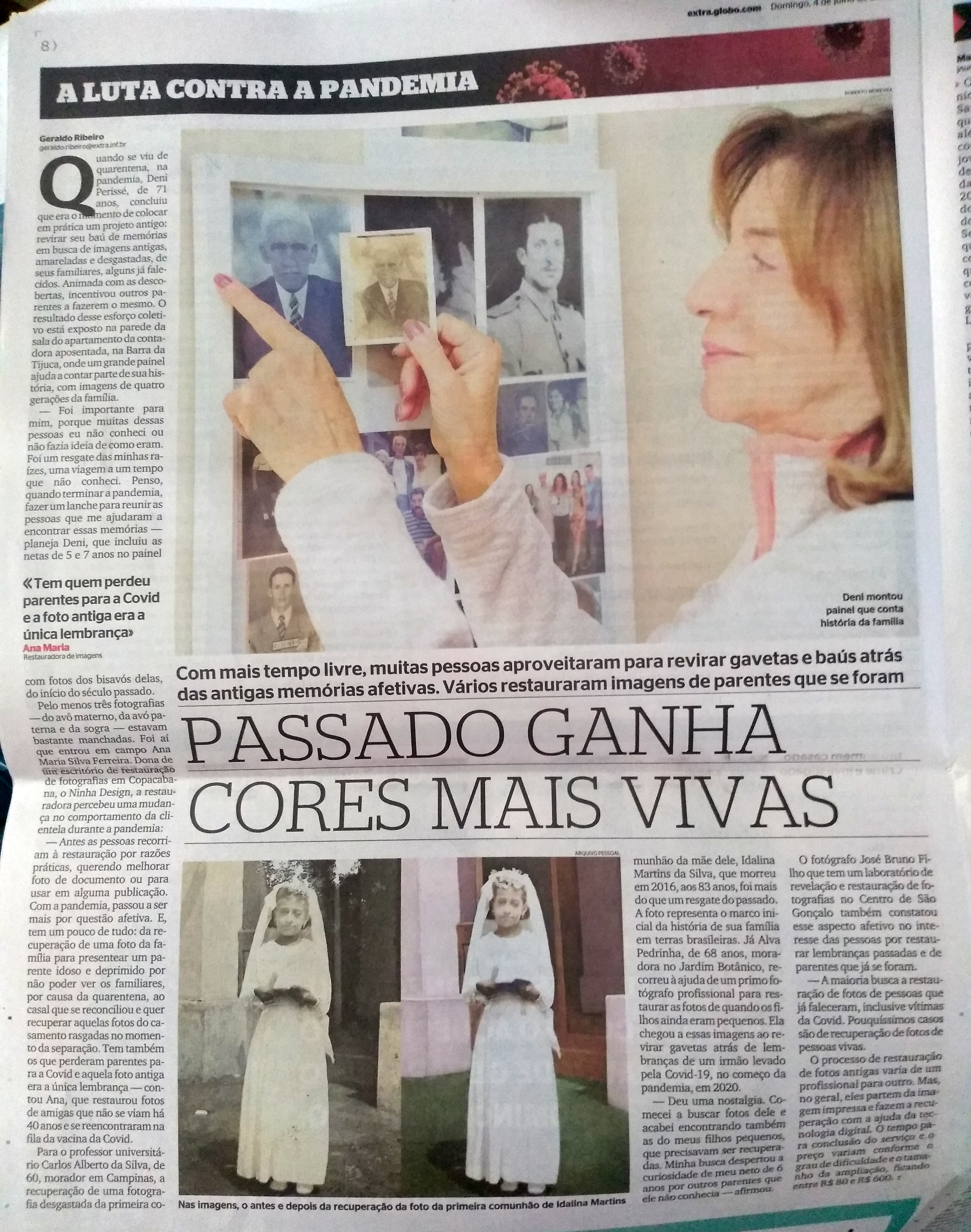 reportagem no jornal Extra